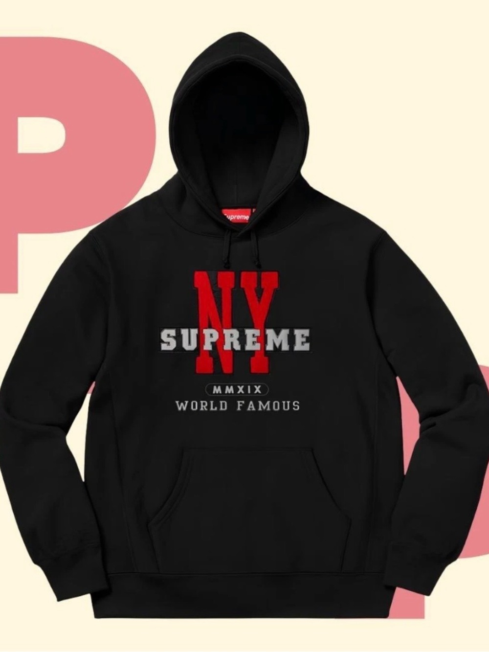 Supreme NY Hooded Sweatshirt (Large)